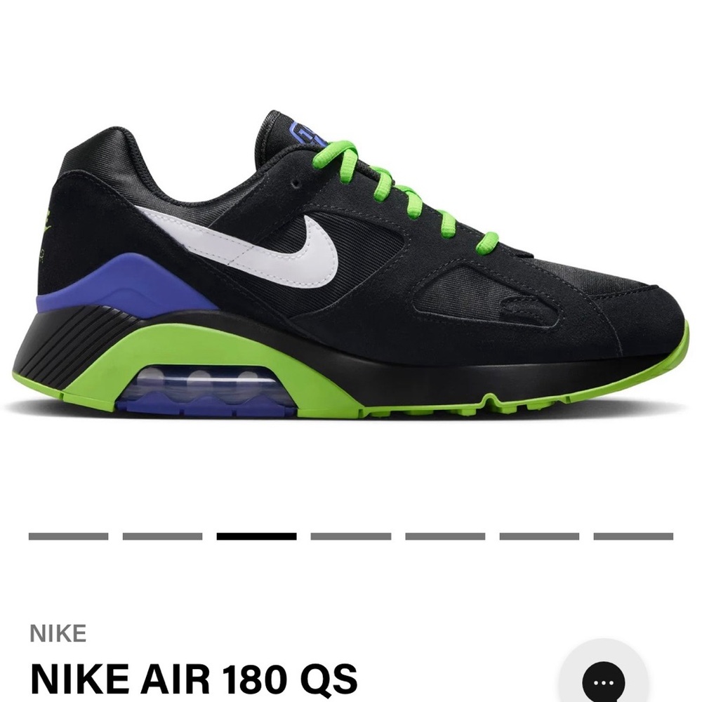 Nike Air Max 180 Joker Black and Green Sneakers - Men’s - Size 10 - Picture 2 of 6
